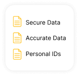 Secure data, accurate data, personal ids.